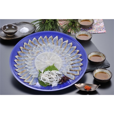 113【12月30日(火)配達指定】<ふく太郎>食楽庵ふる川 ふく刺三種盛り(4人前)