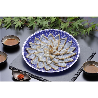 115【12月30日(火)配達指定】<ふく太郎>山口県萩産活〆まふく炙り刺身(3人前)