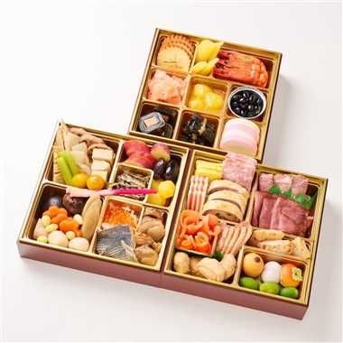 1【12月31日（木）配達指定】＜銀座新之助貝新×京成百貨店＞京成百貨店オリジナル和洋三段重