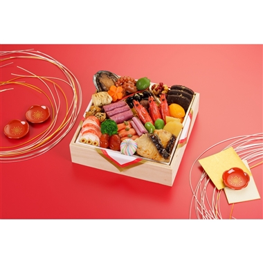 102【12月31日（木）配達指定】＜京料理 濱登久＞和洋おせち一段重