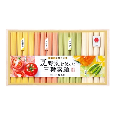 ＜池利＞夏野菜を使った三輪素麺
