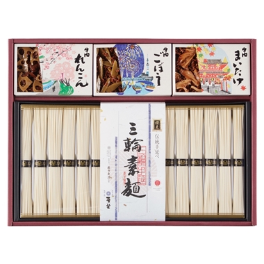 ＜巽製粉＞麦坐×浅草今半　三輪素麺・牛肉佃煮詰合せ