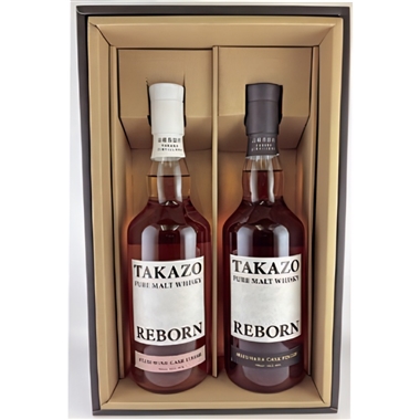 <明利酒類>TAKAZO ピュアモルトウイスキー2本ギフトセット