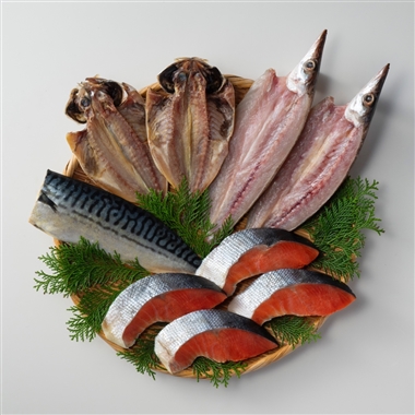 <味の十字屋>一夜干・紅鮭詰合せ