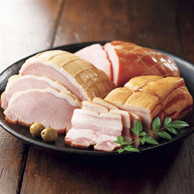 <ANA’s FRESH SELECTION 粋~いきコース~><カイゼル ハム>桃豚ハム・ベーコン詰合せ