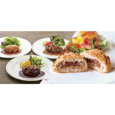 <ANA’s FRESH SELECTION 粋~いきコース~><米沢牛黄木>米沢牛入りメンチカツ・ハンバーグセット