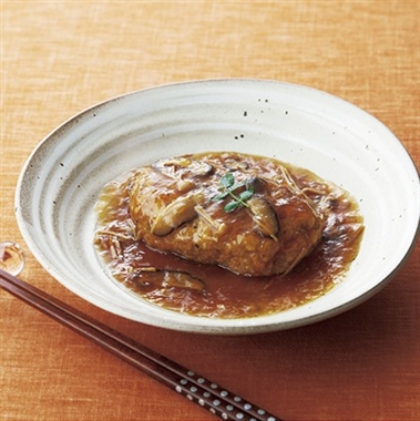 <ANA’s FRESH SELECTION 粋~いきコース~><なごみ料理 みのり>和風きのこ餡の煮込みハンバ-グ9個