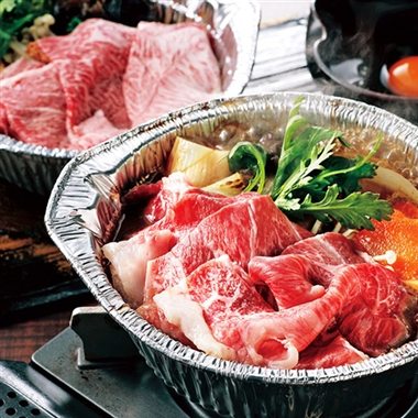 <米沢牛黄木>金剛閣の米沢牛すき焼鍋