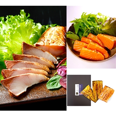 <逸味 潮屋>鰤とサーモンのたたき詰合せ