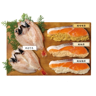 ＜味の十字屋＞のどぐろ・鮭詰合せ