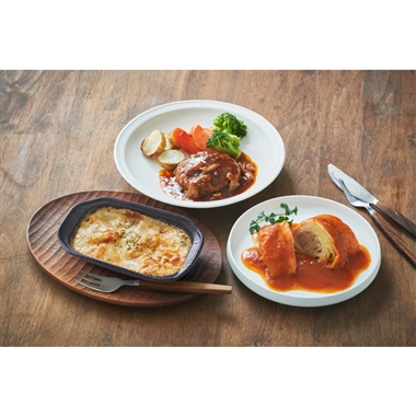 <RFFF(ルフフフ)>海老グラタン&ハンバーグ・ロールキャベツセット