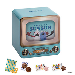 ＜パペットスンスン＞レトロテレビ缶税込 1,404円